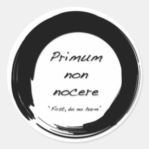 Sticker Rond Primum Non Nocere