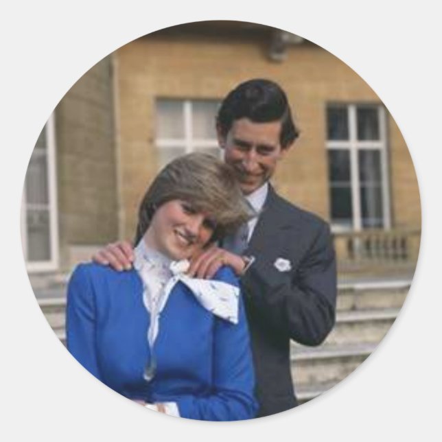 Sticker Rond Prince Charles et Princesse Diana (Devant)