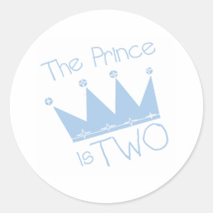 Sticker Rond Prince Crown 2e anniversaire