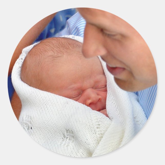 Sticker Rond Prince George Royal Baby (Devant)