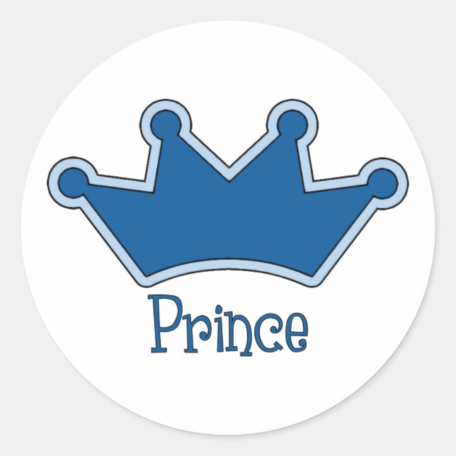 Sticker Rond Prince personnalisable - Couronne (Devant)