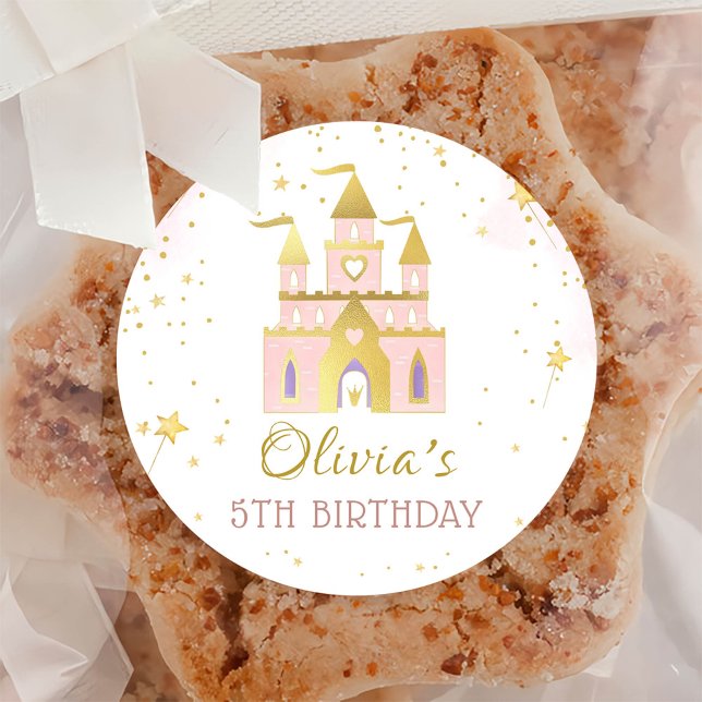 Sticker Rond Princess Castle Gold (Créateur téléchargé)