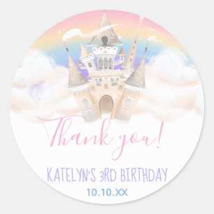 Sticker rond Princess Rainbow