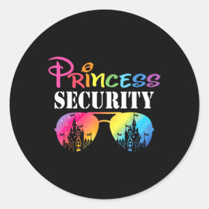 Sticker Rond Princess Security Maman Famille Papa Anniversaire 