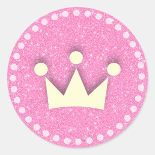 Sticker Rond Princesse