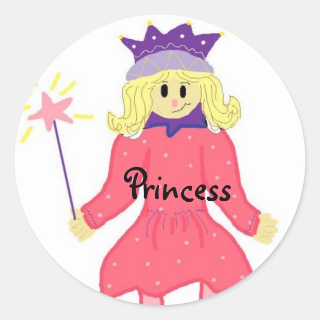 Sticker Rond Princesse (Devant)