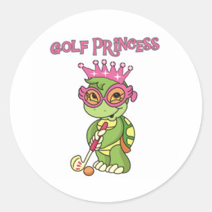 Sticker Rond Princesse de golf
