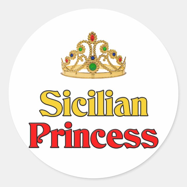 Sticker Rond Princesse de Sicile (Devant)