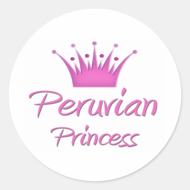 Sticker Rond Princesse péruvienne (Devant)