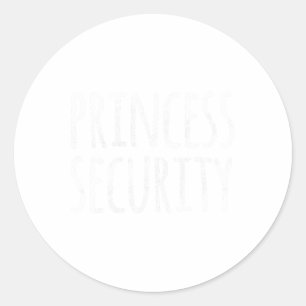 Sticker Rond Princesse Sécurité Halloween Costume Papa Hommes M