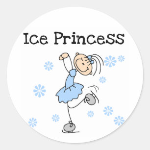 Sticker Rond Princesse Tshirts et cadeaux de patinage de glace