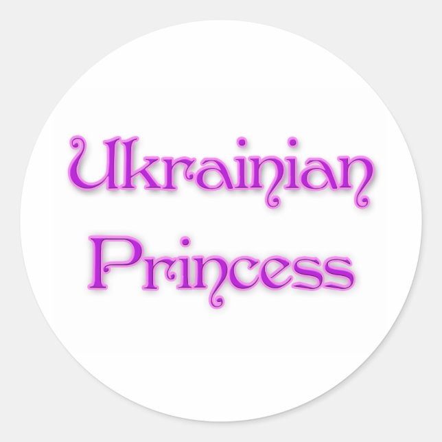 Sticker Rond Princesse ukrainienne (Devant)