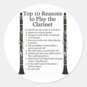 Sticker Rond Principal 10 de clarinette