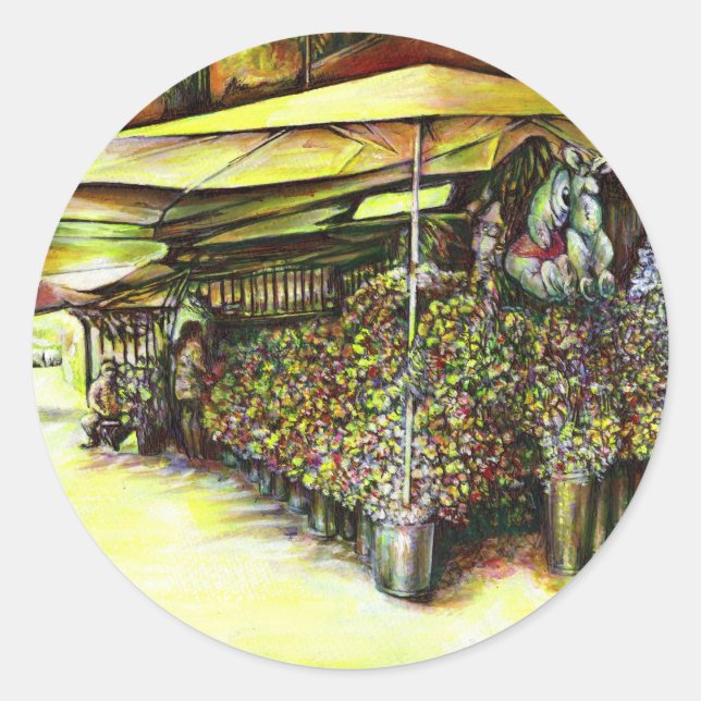 Sticker Rond Pris la possession d'options (Devant)