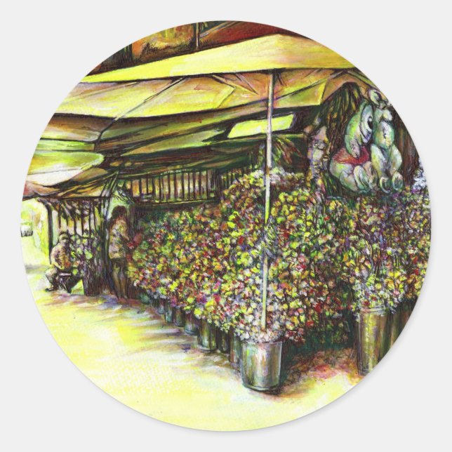 Sticker Rond Pris la possession d'options (Devant)