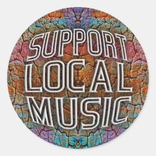 Sticker Rond Prise en charge de la musique locale