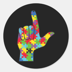Sticker Rond Prise en charge de la Sensibilisation sur l'autism