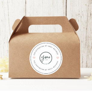 Sticker Rond Prise en charge de ma petite entreprise grâce à l'