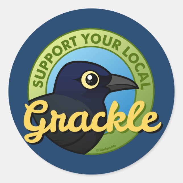 Sticker Rond Prise en charge de votre support local (Devant)