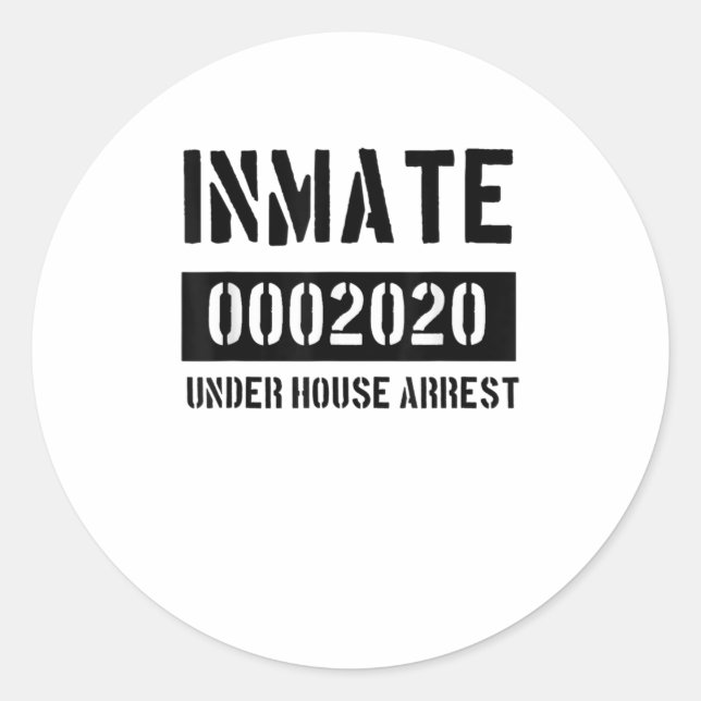 Sticker Rond Prisonnier détenu Halloween 2020 Prison Cos (Devant)