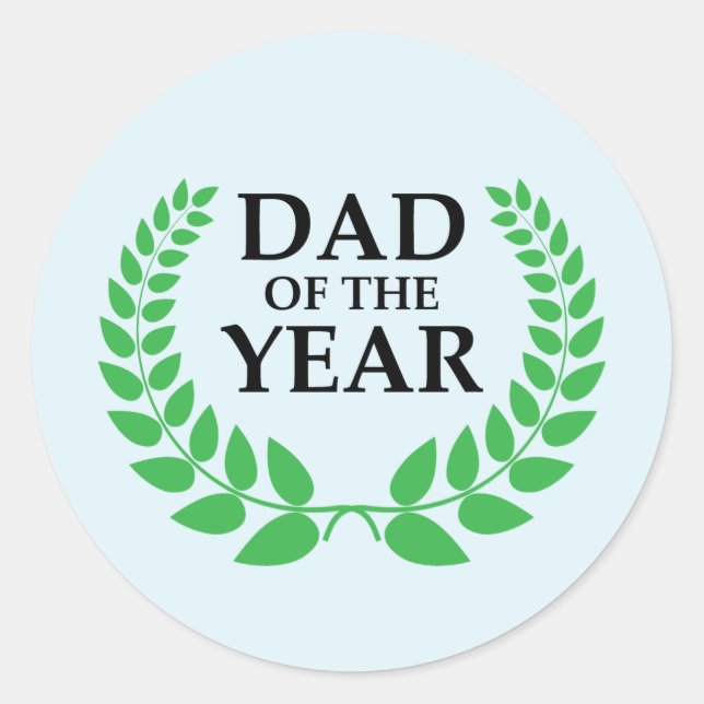 Sticker Rond Prix Papa de l'année (Devant)