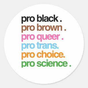 Sticker Rond Pro Black Pro Brown Pro Queer
