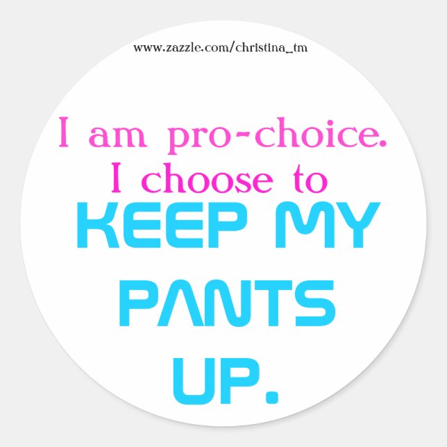 Sticker Rond Pro-Choice (Devant)