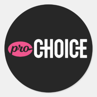 Sticker rond Pro-Choice (feuille de 4) : Noir