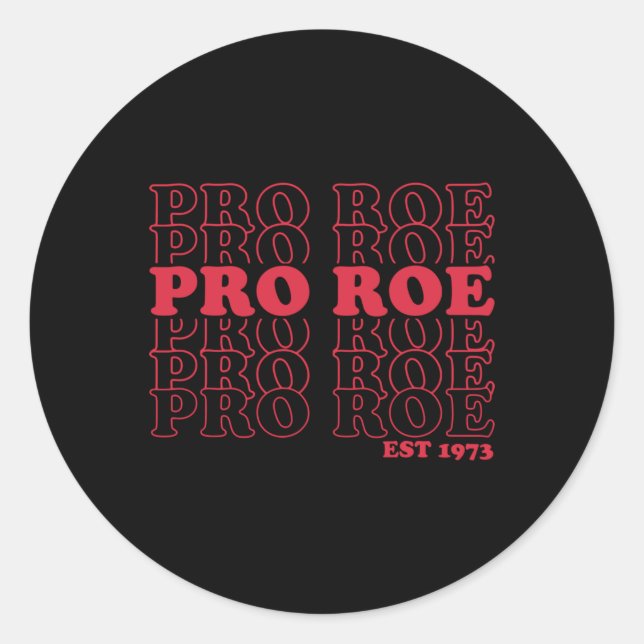 Sticker Rond Pro Roe Est protège roe v wade (Devant)