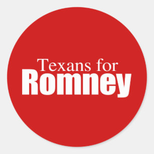 Sticker Rond PRO-ROMNEY - TEXANS POUR ROMNEY -- .png