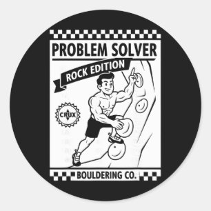 Sticker Rond Problem Solver Rock Edition Mur de grimpe amusant 