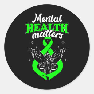 Sticker Rond Problèmes de santé Fleurs Sensibilisation Femmes