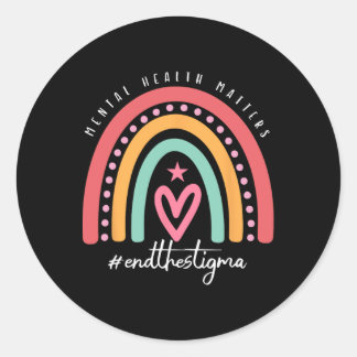 Sticker Rond Problèmes de santé mentale Maladie cérébrale humai