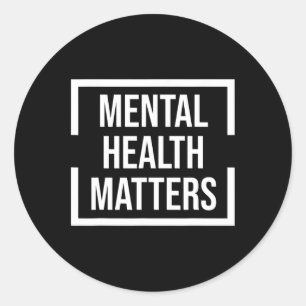 Sticker Rond Problèmes de santé mentale Sensibilisation nationa