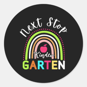 Sticker Rond Prochain arrêt Kindergen Pré-K Graduation Préscola