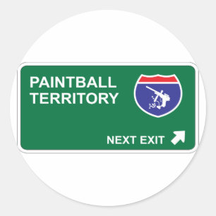 Sticker Rond Prochaine sortie de Paintball