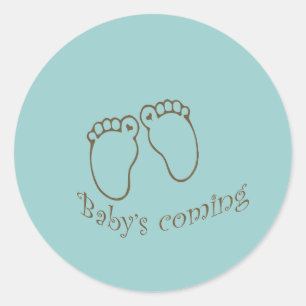 Sticker Rond prochains pieds de babys