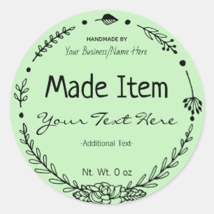 Sticker Rond Produit artisanal artisanal artisanal pour petites