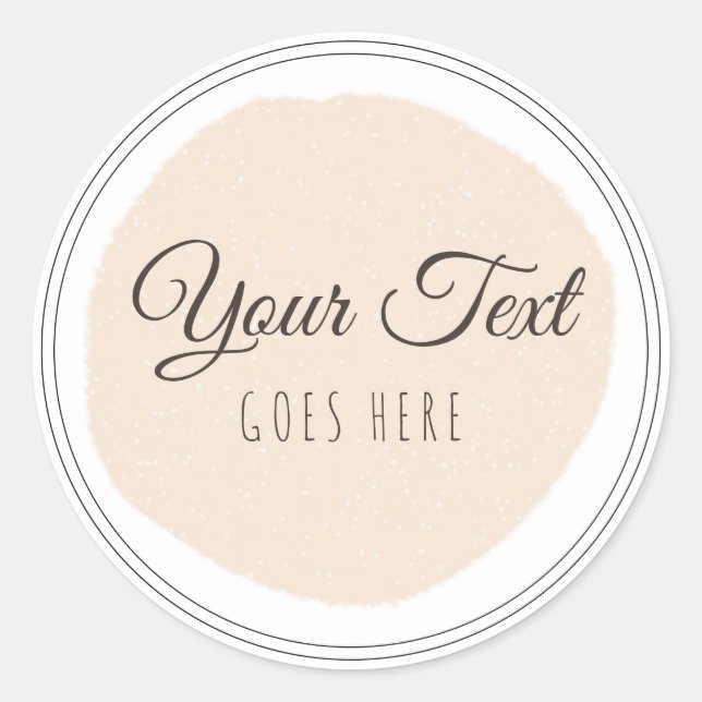 Sticker Rond Produit artisanal Blush Simple tendance (Devant)