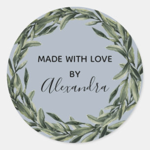 Sticker Rond Produit artisanal Branche Vintage tendance verdure