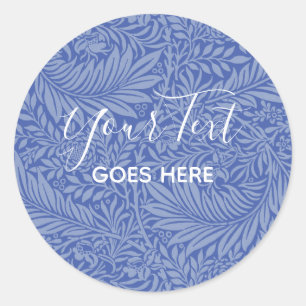 Sticker Rond Produit artisanal Motif Floral Blueberry