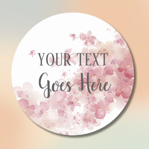 Sticker Rond Produit artisanal personnalisable couronne florale