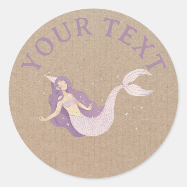 Sticker Rond Produit artisanal Sirène Cupcake Soap personnalisé (Devant)