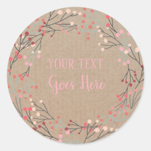 Sticker Rond Produit artisanal Vintage torréfaction fleurie Art