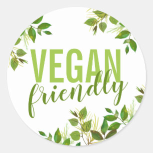 Sticker Rond Produit commercial Vegan Friendly