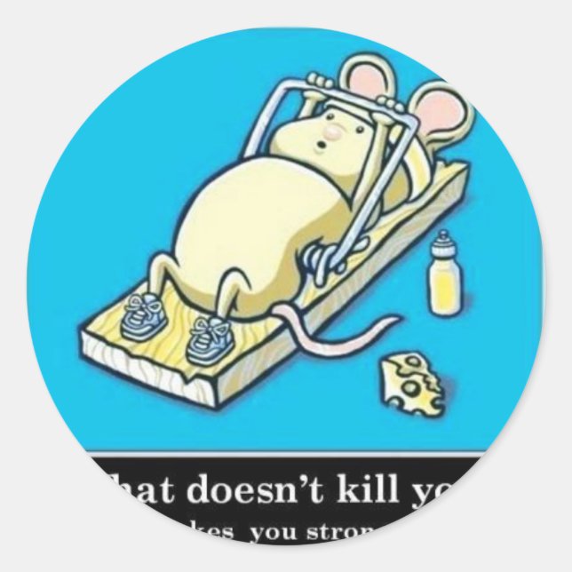 Sticker Rond Produit de souris amusant (Devant)