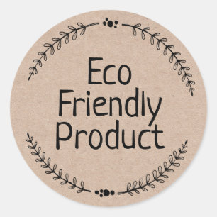 Sticker Rond Produit écologique Kraft