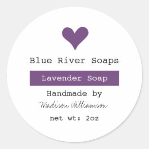 Sticker Rond Produit Soap Lavande artisanal