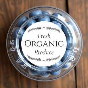 Sticker Rond Produits bio frais