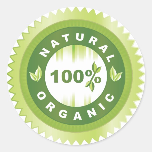 Sticker Rond Produits bio naturels (Devant)